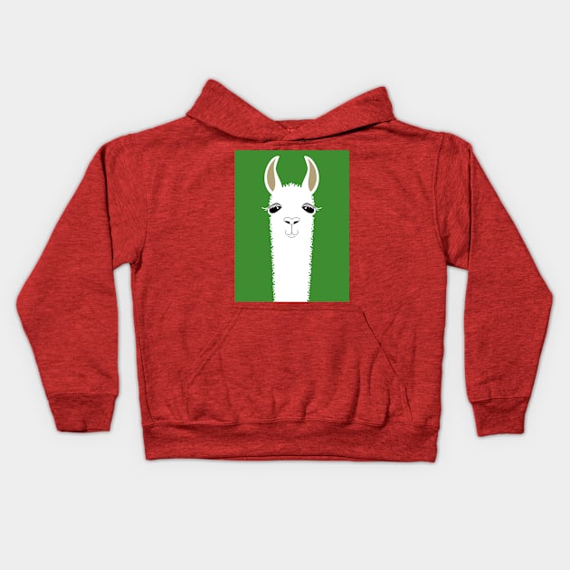 Llama Portrait #2 Kids Hoodie by JeanGregoryEvans1